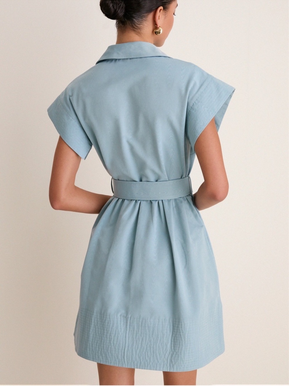 Tuckernuck Slate Blue Mini Chloe Dress NWT M No Belt - Picture 10 of 12